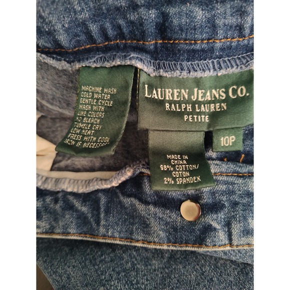Lauren Jeans Co Ralph Lauren Petite Vintage 90s Straight Leg High Rise Denim 10P - Picture 3 of 7